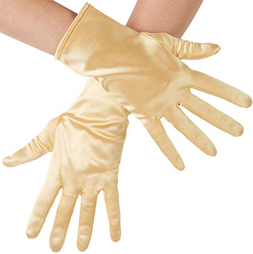 dressforfun 901016 Damen Satin Handschuhe, kurze Satinhandschuhe für Kostüm Fasching Karneval Halloween Hochzeit Fest Party Opera 1920er Accessoires, 23 cm - diverse Farben -