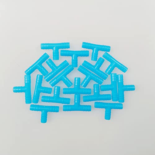 5/16''(8mm) Barb Fitting Plastic Tee T-Connector (20-PACK) for Water/Air