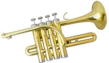 Bb Piccolo Trompete Lack Mit Koffer Und Mundstück Gelbmessing Trompeten Musikinstrumente Trompeten Anfänger
