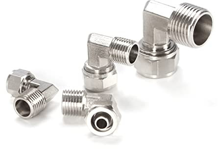 PJRYC OD 6/8 / 10 / 12mm Tube de Tuyau 1/8;1/4;3/8;1/2;Filetage mâle Pneumatique Fast Twist Rencontres Coudow Connecteur Rapide (Color : 6-01)