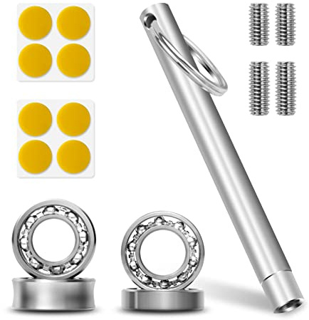 YOSTAR Yoyo Kugellager Kit, geeignet für Yoyos, um 2 Modus zu ersetzen, enthalten 4 Lager (2 reaktiv & unresponsiv), 4 Achsen (2 Kurze 8mm, 2 Lange 10mm), 8 reaktive Pad, Lager Entferner
