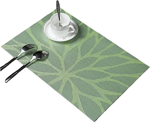 XKUN Tovaglietta 10 Pezzi/Tavolo da Tavolo Pochemat Berretto Piatti per La Cena per Posate Impermeabili per Le Cozze da Cucina Decorazioni-10Pcs Green