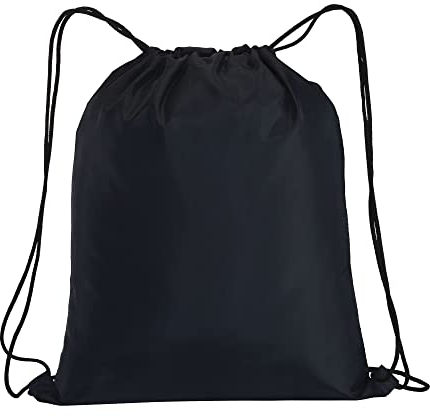 Artexia Sac à dos Sport Gym Sack Sport Gymnastique Natation Sac Cordon de Sport Imperméable Voyage Chaussures école maternelle Enfants Adultes Unisexe, Noir , 38x42cm