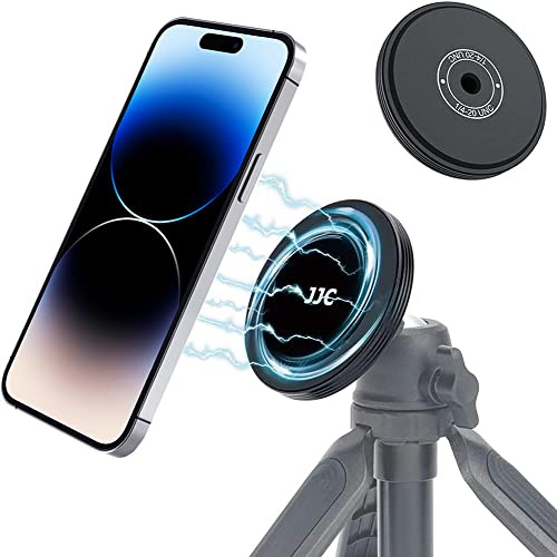 JJC magnetisch Stativ Handy Halterung Adapter, Magnetische Handy Stativhalterung für iPhone 16 15 14/14 Pro/14 Pro Max/14 Plus 13/13 mini/13 Pro Max/ 12/12 Pro/12 mini/12 Pro Max