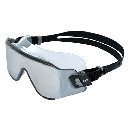 TYR TidalWave Swim Mask Mirrored-Core, Silver/black, one size