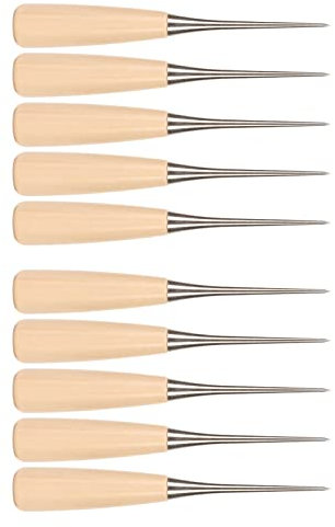 Punteruolo con Manico in Legno Libro 10 per Pezzi Accessori per Rilegatura di Merci per Fai da Te Punteruolo per la Casa Punteruolo per Carta Punteruolo per Legno Punteruolo per