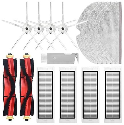 ORCOW Wischtuch, HEPA-Filter, Seiten-/Hauptbürste, kompatibel mit Xiaomi Roborock S5 Max S6 MaxV Roboter-Staubsauger, Zubehör, Ersatzteil-Set