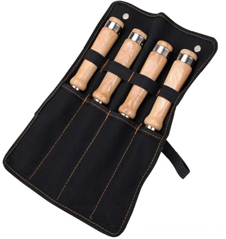 Wood Chisel Tool Set Professional Wood Chisel Sets, Woodworking Chisel Tools Kit is Made of Sturdy Chrome Vanadium Steel Cutter Head,4 Piece Set Premium