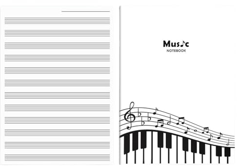 Joucien Notenheft für Notenblätter, Euklidische Musik, Anfänger, große Distanzen, Notenheft, 2 Stück