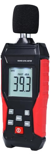 Dezibel Messgerät, Digital Schallpegelmessgerät 30-130dB Digitales Audiogeräuschmessgerät mit MAX/MIN, LCD-Hintergrundbeleuchtungsanzeige Schalldetektor Schallpegelmesser für Zuhause, Büro, Schule
