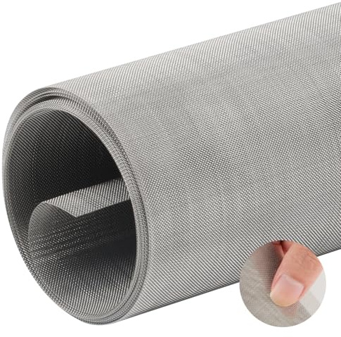 Stainless Steel 60 Mesh Wire Roll, 30x200cm Screen for Vents & Windows | 304 stainless steel woven mesh sheet. Blocks insects, mice & rodents while allowing airflow. Rust-resistant