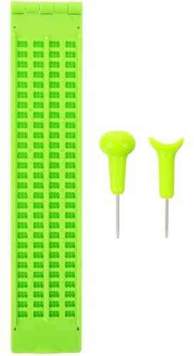 KOMBIUDA 1satz Zeilen Feldern Braille Schreibtafel Kunststoff Mit Stylus Für Personen Lernen Und Schreiben Tragbares Lernwerkzeug Für Alltag