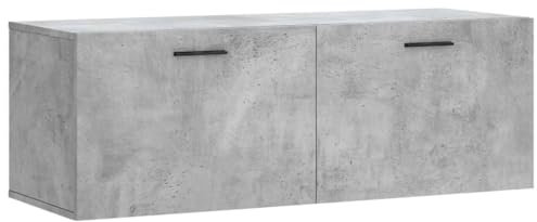 HETFTJN Mobile Dispensa Armadio Esterno Balcone Credenza Vintage Mobiletto Multiuso - Mobile a Parete Grigio Cemento 100x36,5x35 cm Legno Multistrato per Camera Di Servizio Cucina Camera Da Letto