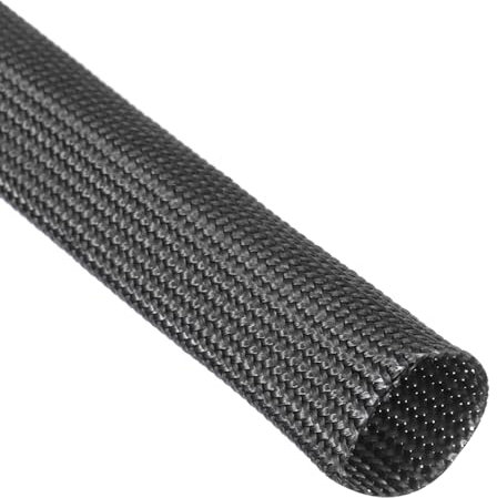 uxcell Insulation Cable Protector, 9.8Ft-16mm High Temp Fiberglass Sleeve Black