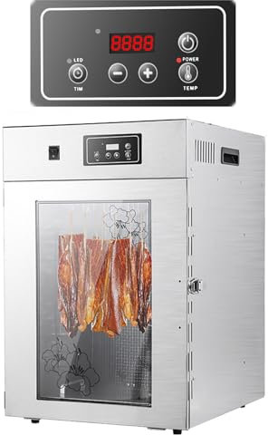 Séchoir à viande rotatif, déshydrateur alimentaire, séchoir alimentaire commercial, séchoir à viande domestique avec minuterie numérique, réglage 30-90 °C, pour hôtel-restaurant