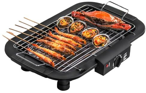 Griglia Elettrica Senza Fumo, Griglia For Barbecue Da Interno/esterno, Temperatura Regolabile, For Barbecue, Feste, Cene, Campeggio, Festival
