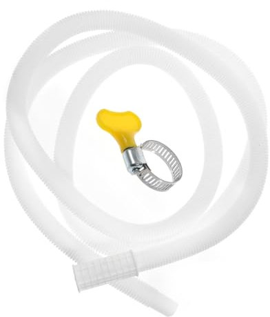 Mipcase Tubo di Scarico per Condizionatore D'aria 4m con Fascetta Tubo Rinforzato Bianco Facile da Installare per Case e Uffici