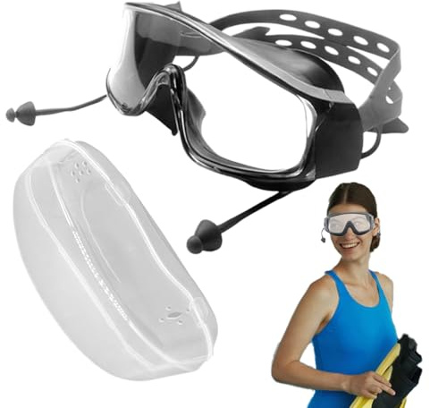 Kids Gogglees Con Tappi Per Le Orecchie - Anti Diviego Surf Gogg Con Tappi Per Le Orecchie In Silicone | Gogglee Nuoto Senza Cuciture Con Orecchie Per Bambini, Occhiali Sportivi Acquatici