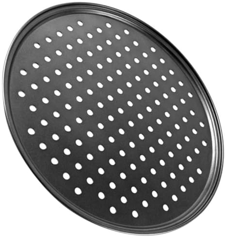 FIXOSHEE Teglia per Pizza Forata Antiaderente 28 CM in Metallo Strumento per Cottura Domestica e Forno Teglia Rotonda Multiforo per Dolci e Pane