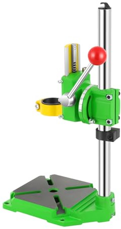 Borrstativ för handborrar, bench borrstativ, klämområde 38–43 mm, vridvinkel 0–90°, höjdjustering och fin justering, gjutjärnsbas, för metallbearbetning, träverk, modellbygge