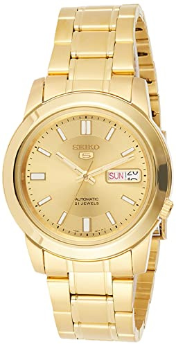 Seiko SNKK20K1S - Orologio da polso, cinturino in acciaio inox colore oro