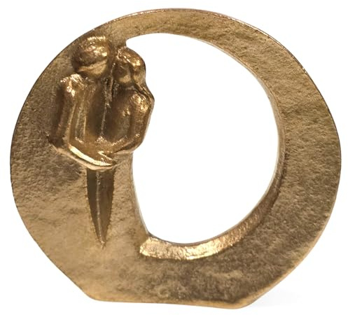 ars liturgica Figur aus Bronze Liebespaar Mann Frau zum Hinstellen, 9 cm - ein besonderes kleines und exlusives Geschenk zur Hochzeit, Geburtstag, Valentinstag und Weihnachten