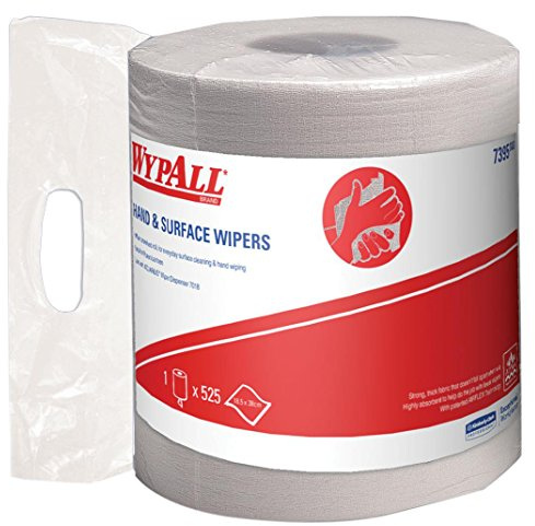 WYPALL* L10 EXTRA Wischtücher, RCS, 7395 – 6 Rollen x 525 weiße, 1-lagige Blätter