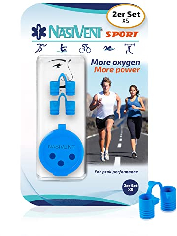 Nasivent Sport Premium Nasendilatator - (2x Gr. XS) - Sky Blue - Verbesserte Atmung, Verbesserte Performance - Dein Schlüssel zum sportlichen Erfolg