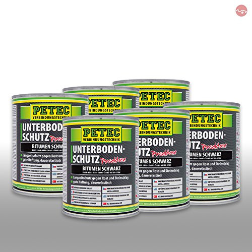Petec_bundle 6X PETEC UNTERBODENSCHUTZ Bitumen PINSELDOSE streichbar SCHWARZ 1.000 ML 73100
