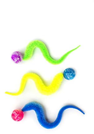 Dezi & Roo Wiggly Balls lustiges Katzenspielzeug, Hüpfball, perfekt für Katzen jeden Alters, 3 Stück
