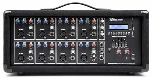 Power Dynamics PDM-C408A 8-Kanal-Mischpult mit eingebautem Verstärker