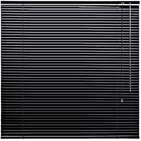 Alu Jalousie Aluminium Jalousette Klemmfix ohne Bohren Tür Fenster Rollo Lamellen Vorhang 10 Farben Breite 50 cm bis 240 cm Länge 130 cm 160 cm 220 cm Metall Klemmträger (80 x 160 cm Schwarz)