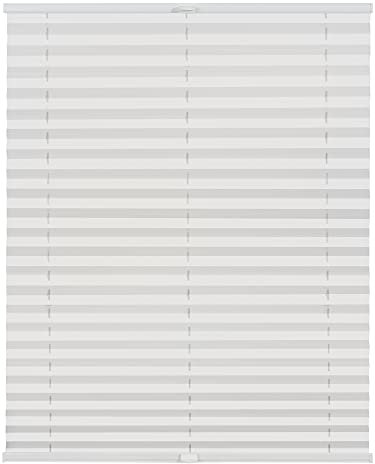 Lichtblick Plissee Klemmfix nach Maß, ohne Bohren, verspannt, Hitzeschutz, Blickdicht, Made in Germany, Thermoplissee - Weiß 40 cm x 210 cm (B x L)