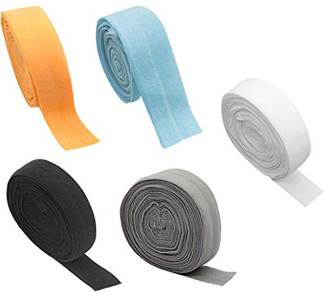 F Fityle 5x Schrägband Elastisch 10m, Elastisches Band Falzband Falzgummi, 10m Elastic Band Cord, Gummilitze Elastisches zum Nähen für Handarbeit Haushalt DIY Handwerk Clothing Sewing Braided Rope