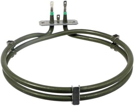 SPARES2GO Fan Oven Element 2 Turn for Bush AD66TB AE6BFS BDBL60ELB BEID60SS BT60ELB DHBETC50 DHBET60W Cookers (2000W)