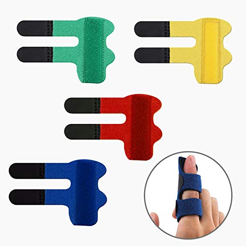 LUTER 4 stycken fingerplattång fingerstöd fingerstabilisator bruten brace, puré, stukning, svullna fingrar, artrit eller tendinit