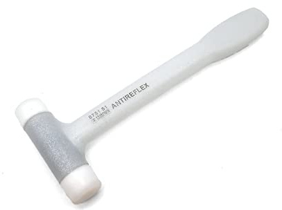 Narex 875151 Bounceless Deadblow Assembly Mallet with Replaceable Plastic Faces 7 Ounces Overall Length 10.4 Inches