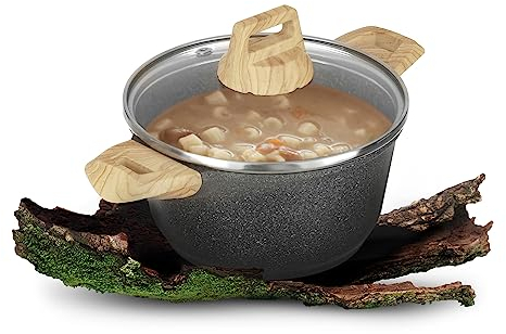 KASANOVA Mini casseruola antiaderente 14 cm, Pentola piccola monoporzione Eco Petra Evolution