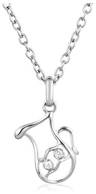 KnSam Echt Goldschmuck Kette Frau Geschenk 18 Karat Weiß Gold, Hohl Flasche Anhänger Halskette mit Diamant Au750 Gold Statement Kette Modeschmuck Echt Goldschmuck 45cm