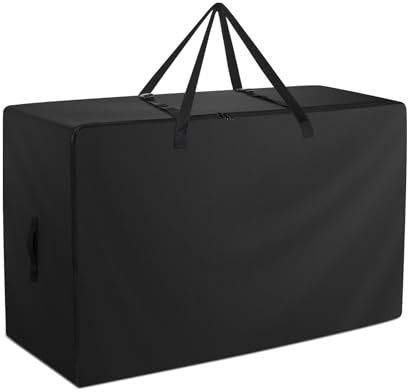 Raweao Faltbare Matratzentasche – 600D Oxford-Stoff robuste Tragetasche für dreifach gefaltete Gästebett-Matratzen (passend für 15,2 cm volle Matratze schwarz) A-364