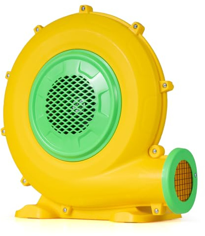 COSTWAY Gonfleur Électrique 680W avec Poignée Pratique & Piquets de Sol, Pompe à Air Électrique avec Cordon 4m & Couvercle en Maille, Souffleur d'air pour Château Gonflable & Toboggan (680W)