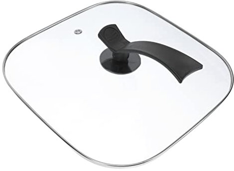 Garneck Glasdeckel Für Topf in Eckiger Form Quadratisch Topfendeckel Transparente Abdeckung Für Kochtopf Multifunktionale Küchenhelfer Küchenzubehör