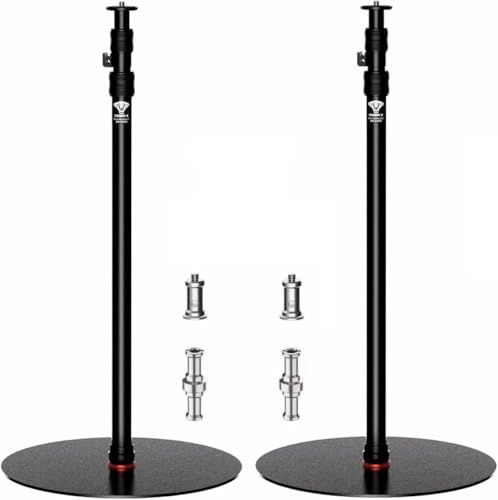 IFOOTAGE A400 Round Base Monopod, 79'' Photography Light Stand Flat Base, Aluminum Studio Stand Camera Tripod Monopod designed for DSLR Camera, Light, Live Streaming, Vlogging (2 Pack)