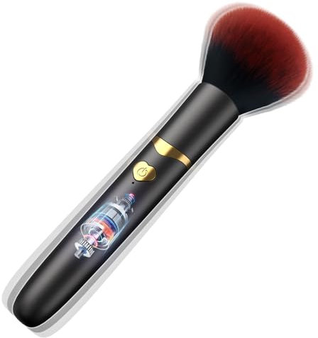 Mini Vibrator Makeup-Pinsel Erotischer Tease Bullet Vibrator Erwachsenenspielzeug Nippel G-Punkt Klitoris Vibrator, Nippel Vibratoren Kitzler Sexspielzeug für Frauen Paare Sexspielzeug (Schwarz)