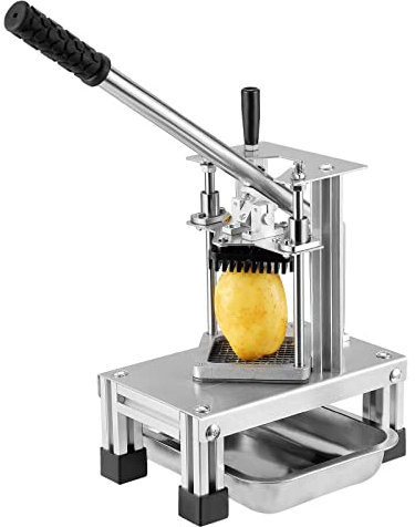 SmPinnaA Cortador De Patatas Fritas, Cortador De Patatas Comerciales, Cortador De Frutas Y Verduras, Cortador De Patatas Profesional, Cortador De Patatas Fritas con 3 Cuchillas De Acero Ino