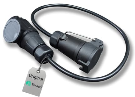 Torado® Câble de remorque 80 cm 13 à 7 broches adaptateur connecteur pour remorque de voiture adaptateur prise accessoires pièces de rechange