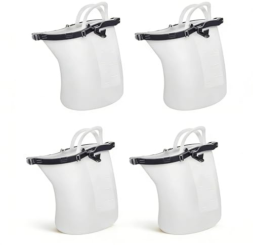 4 bolsas de bebidas con 4 popotes, silicona de grado alimenticio, bolsas de jugo reutilizables de 1,5 L, bolsas de bebidas para adultos, bebidas frías para niños