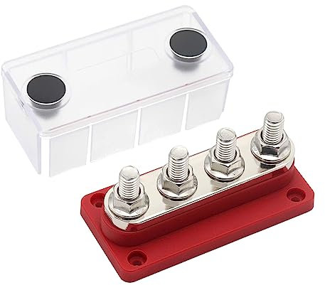 BAHJKASD Sammelschiene Boden Stromverteilung Block Sammelschiene Mit Abdeckung Für Auto Marine Auto Pickup Anhänger Boot