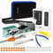 VCELINK Set di Pinze Crimpare RJ45, Strumenti Kit di Rete Crimpatrice Ethernet per Cavo CAT7/CAT6A/CAT6/CAT5E, 20PCS Connettori RJ45 Passante, Tester Lan, Mini Spelafili, Punch Tool, en Borsa