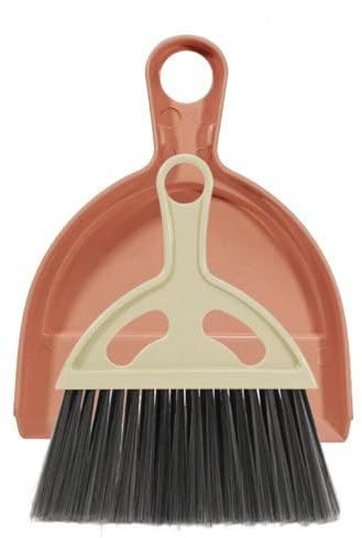 Axinost Set di pala e scopa, Mini paletta e set di spazzole, spazzola per la pulizia portatile,Set Paletta e Spazzola,Spazzole da Tavolo Portatile Mini Paletta (rosa)